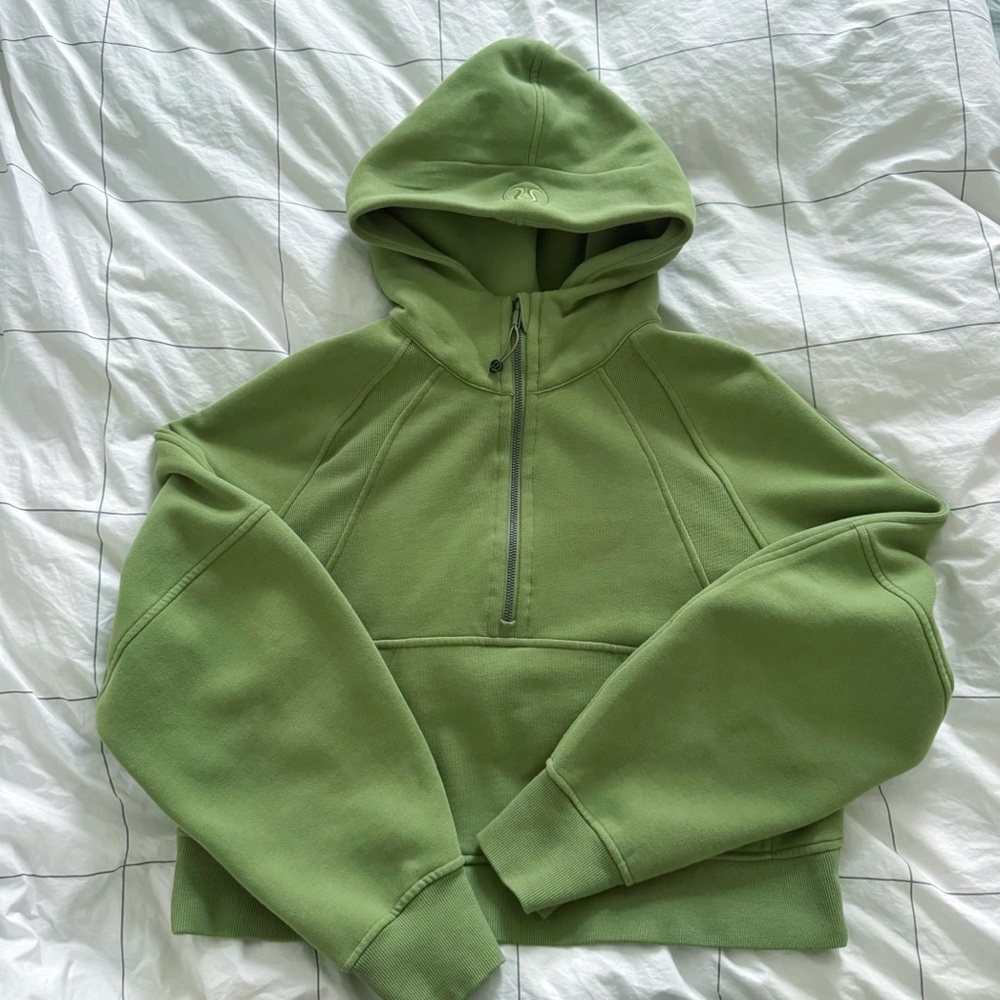 Lululemon scuba half zip hoodie green